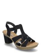 665K3-62 Sandal Med Hæl Black Rieker