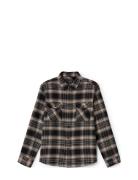 Bowery L/S Flannel Tops Shirts Casual Black Brixton