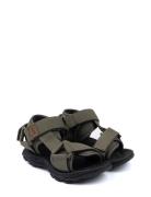 Trecking Sandal Velcro Shoes Summer Shoes Sandals Green Pom Pom