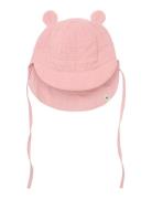 Summer Hat Ears Muslin Solhatt Pink Huttelihut