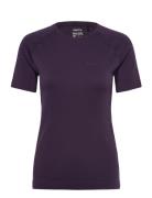 Core Dry Active Comfort Ss W Sport T-shirts & Tops Short-sleeved Purpl...