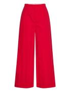 Iconcras Pants Bottoms Trousers Wide Leg Red Cras