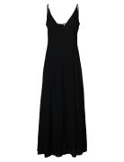 Slfjosella Tiered Ankle Strap Dress Kjole Black Selected Femme