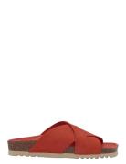 Sl Vivian Suede Red Flate Sandaler Red Scholl