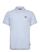 Morris Piqué Shirt Designers Polos Short-sleeved Blue Morris