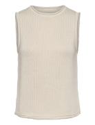 Mmaubin Sl Knit Top Tops T-shirts & Tops Sleeveless Beige MOS MOSH