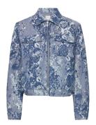 Charlotte Jacquard Denim Jacke Dongerijakke Denimjakke Blue French Con...