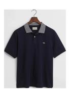 Tipping Detail Polo Tops Polos Short-sleeved Blue GANT