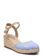 Chambray Mid Wedge Espad Sko Wedge Blue Tommy Hilfiger