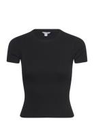 Core Rib Tee Tops T-shirts & Tops Short-sleeved Black Organic Basics