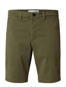 Slhslim-Miles Flex Shorts Noos Bottoms Shorts Chinos Shorts Green Sele...