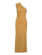 Jona Gathered Dress Maxikjole Festkjole Yellow Twist & Tango