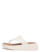 F-Mode Leather Flatform Toe-Post Sandals Flip-flopper Sandaler White F...