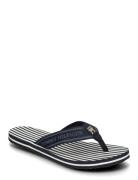Th Stripes Beach Sandal Flip-flopper Sandaler Navy Tommy Hilfiger