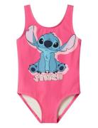 Nmfmodina Stitch Swimsuit Wdi Badedrakt Badetøy Pink Name It