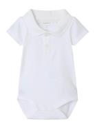 Nbmholger Ss Polo Body Bodies Short-sleeved White Name It