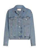 Boxy Denim Jacket Dongerijakke Denimjakke Blue Calvin Klein Jeans