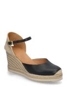 Castilla25Nto Sandal Med Hæl Espadrilles Black UNISA