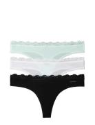 Thong 3Pk Stringtruse Undertøy Black Calvin Klein