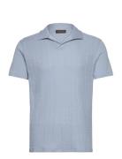 Connor Structured Poloshirt Designers Polos Short-sleeved Blue Oscar J...