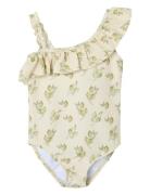 Nmffloria Swimsuit Lil Badedrakt Badetøy Beige Lil'Atelier