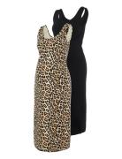 Mlsannie Sl Midi Dress 2-P Dresses Summer Dresses Black Mamalicious