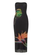 Colibrí Strapless Dresses Bodycon Dresses Black Desigual