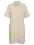 Nmnew Signe S/S Denim Dress Clr Noos Dresses Shirt Dresses Beige NOISY...