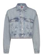 Ovsz Crop Trucker Jacket Bi6012 Dongerijakke Denimjakke Blue Tommy Jea...