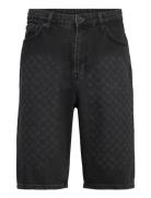Laser Monogram Denim Shorts Bottoms Shorts Denim Black Daily Paper