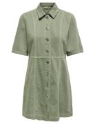 Onlsilla 2/4 Short Button Dress Cc Pnt Kort Kjole Green ONLY