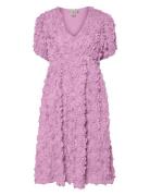 Yasrosiva 2/4 Midi Dress S. - Show Knelang Kjole Pink YAS