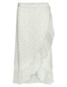 Vmsmilla H/W Wrap Skirt Wvn Ga Knelangt Skjørt White Vero Moda