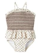 Nbffiona Swimsuit Lil Badedrakt Badetøy White Lil'Atelier