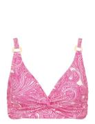 Lucca Top Swimwear Bikinis Bikini Tops Triangle Bikinitops Pink Missya