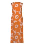 Migot Unikko Knelang Kjole Orange Marimekko