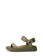 Line Flate Sandaler Khaki Green WODEN