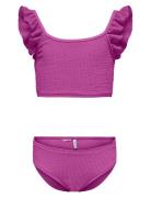 Kogwave Structure Bikini Set Acc Bikini Purple Kids Only