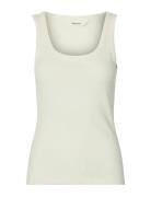 Slfanna U-Neck Tank Top Noos Tops T-shirts & Tops Sleeveless White Sel...