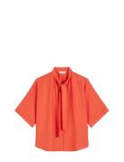 Shirts/Blouses Short Sleeve Tops Blouses Short-sleeved Red Marc O'Polo