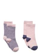 2 Pack Mixed Socks Socks & Tights Socks Pink Mango
