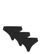 3-Pack Cat Soft Seamless High Rise Thongs Stringtruse Undertøy Black W...