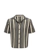 Onsdani Crochet Ss Shirt Tops Shirts Short-sleeved Cream ONLY & SONS