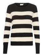 Kalizza Striped Knit Pullover Tops Knitwear Jumpers Black Kaffe