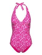 Haiti Halterneck Swimsuit Badedrakt Badetøy Pink Abecita