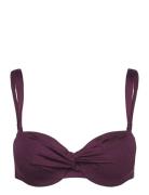 Costa Bikini Top Swimwear Bikinis Bikini Tops Bandeau Bikinitops Purpl...