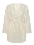 Beach Crochet Kaftan Strandklær Cream Hunkemöller