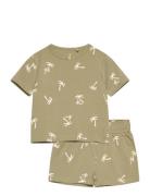Tnstotto Toddler Shorts Sets Sets With Short-sleeved T-shirt Khaki Gre...