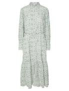 Yasvips Ls Long Shirt Dress S. Knelang Kjole Green YAS