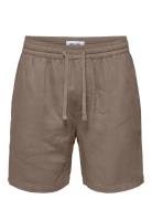 Onstel Visc Lin Shorts 0075 Cs Bottoms Shorts Casual Beige ONLY & SONS